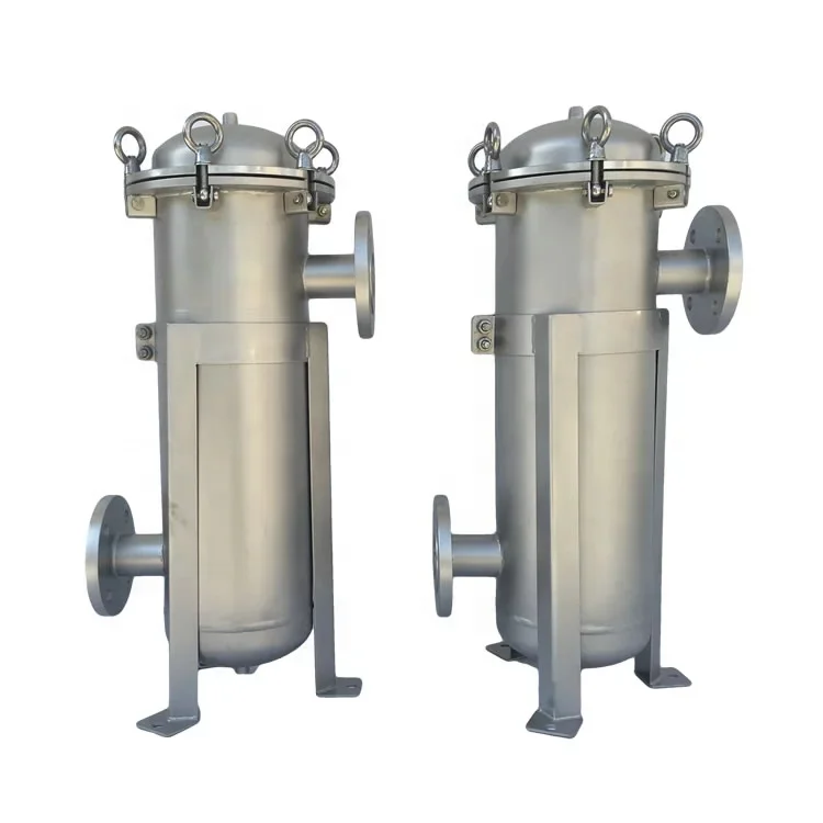 Use for Strong Alkali Acids Corrosive Liquids Filtration 316L Material Stainless 7'*16' Three-core Bag Filter Housing