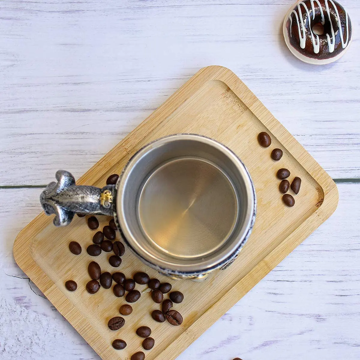 Креативная кружка на День отца, 13 унций, кофейная кружка в виде черепа, кружка для пива из нержавеющей стали с изображением викингов, подарок на день отца