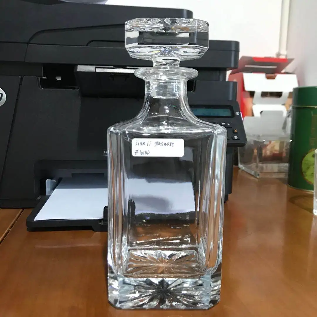 25oz квадратные 100% Бессвинцовая Хрустальная кружка машинный стеклянный графин для