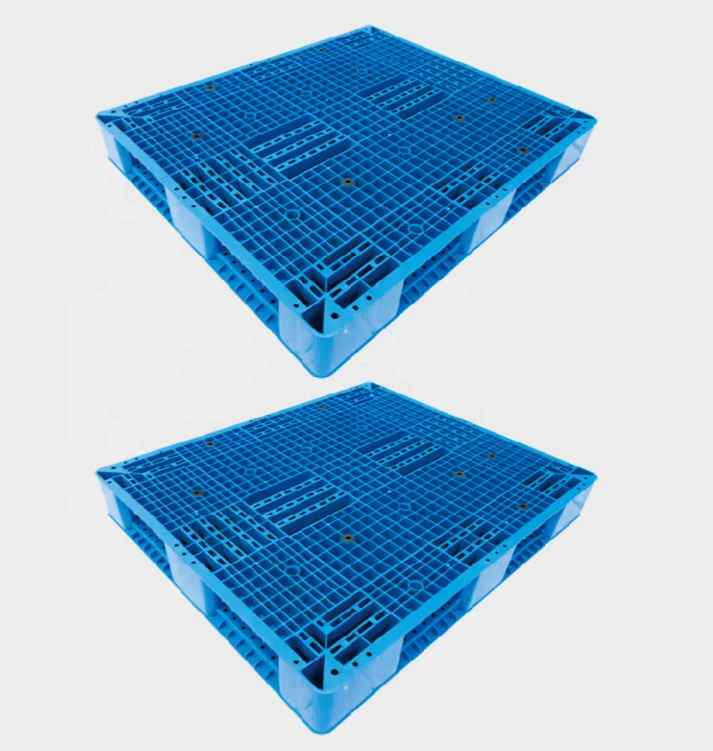 1400*1100 Durable warehouse nestable stacking pallet heavy duty rack Grid double-sided plastic tray