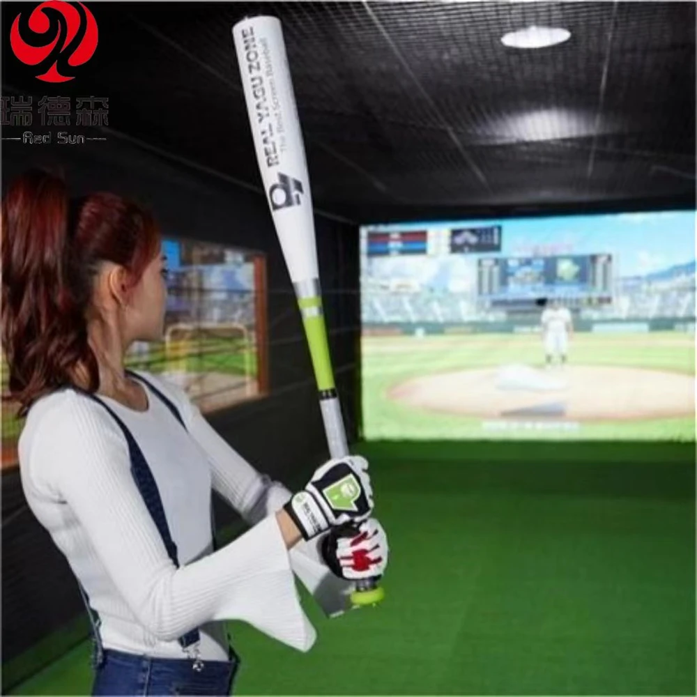 Outstanding Quality New Indoor Screen Baseball Training Simulator With Ar Projection Wall