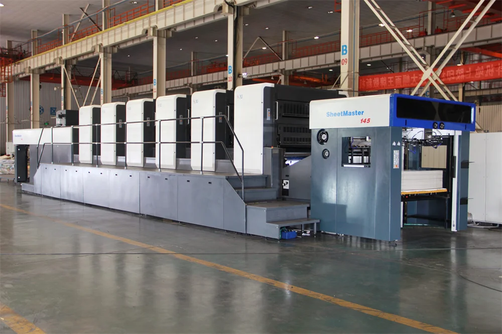 CMYK 4 color box packaging lithography printing machine XJ145-4  package printing machine