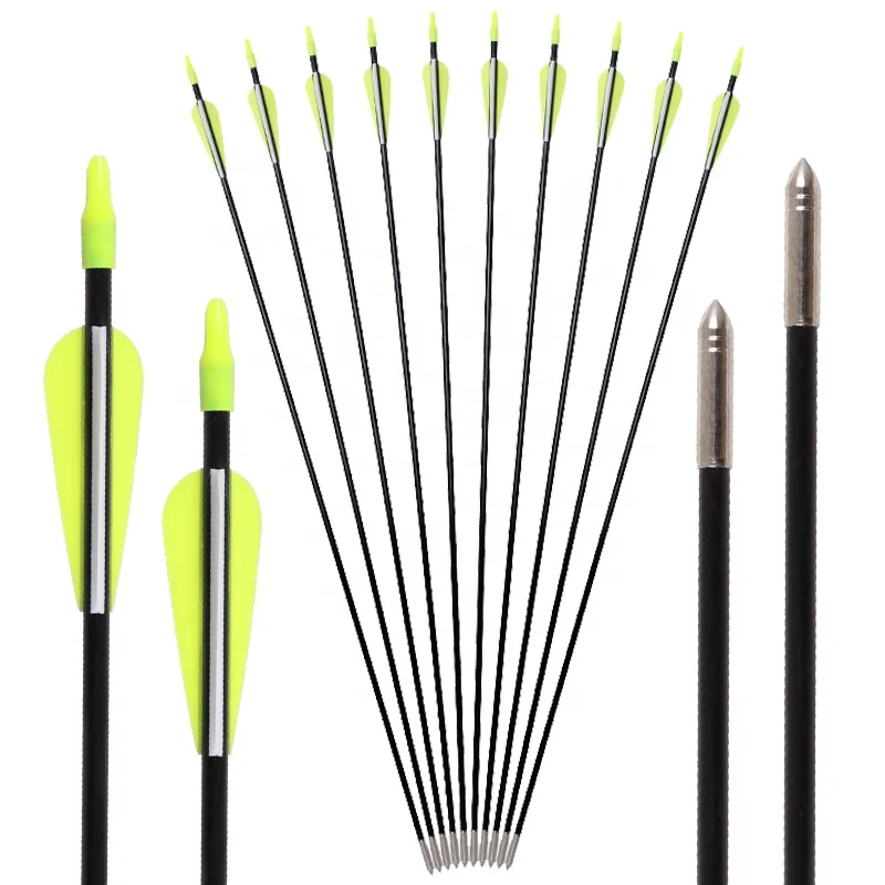 Стрельба из лука 7 мм стрелы стекловолокна 900 для стрельбы охотничьи мишени рекурны лук и клей наконечники пластиковые лопатки аксессуары