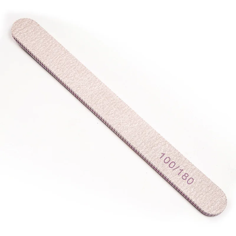 180/100 Japanese Double-sided Zebra Half Moon Reusable 80/80 Grit Nail Files Zebra 100 180 With Japan Sandpaper