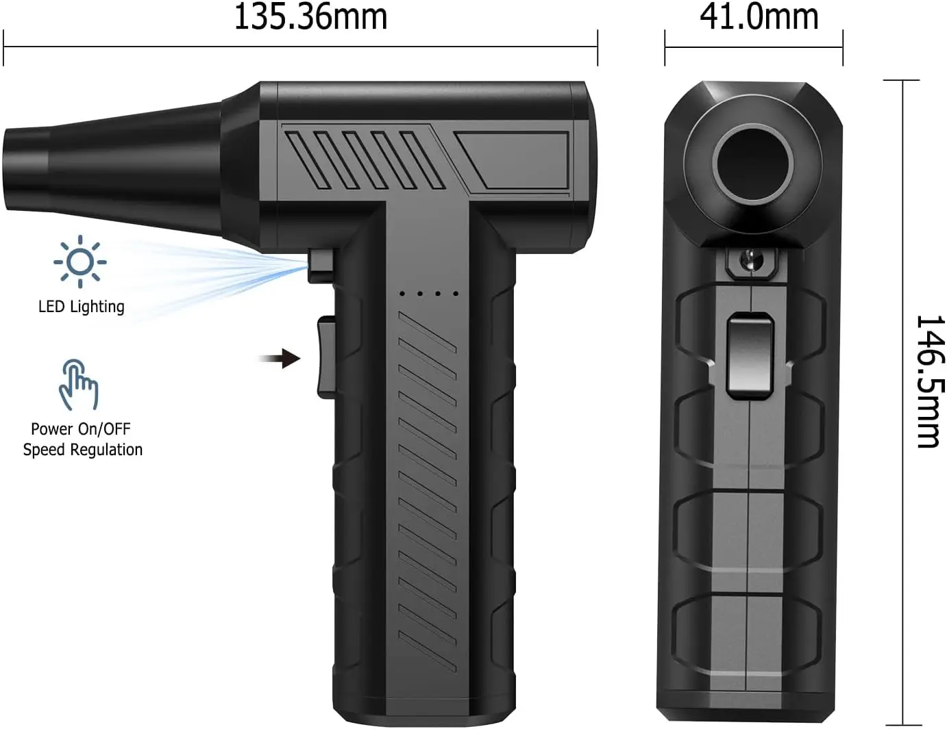 130000rpm Powerful Portable Mini Jet Fan Air Hammer Electric Turbo Blower Bbq Vertical Small Wind For Car Drying Turbo Jet Fan