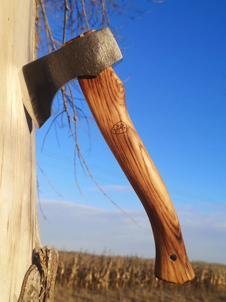 Portable Axe Garden Tools Professional Hatchet Hickory Wood Handle Chopping Firewood Axe Logging Forged