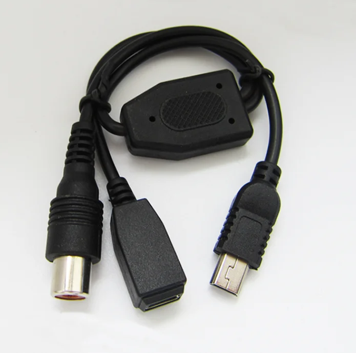 Y Shape Customized Multi Function Mini 5P Male To Mini 5P RCA Female 2 In 1 Charging Cable