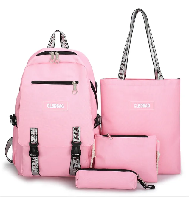 
Hot Sale Fashion Schoolbag 4 Set Leisure Canvas School Backpacks for Teen Girls,school Backpack Bag Set 1pc/poly Bag Cartoon  (1600126690738)