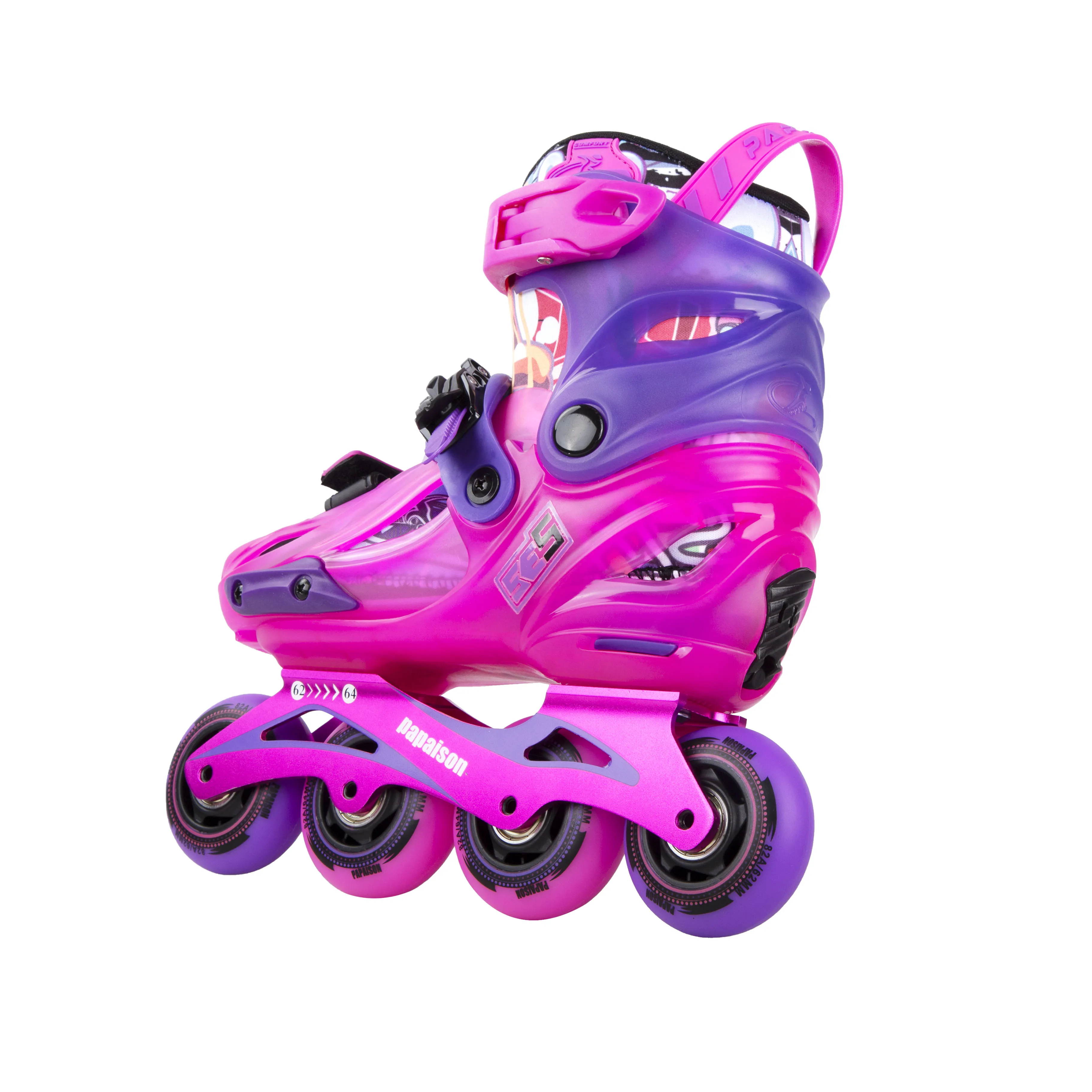 Professional freestyle roller aggressive inline slalom skates  PU wheels back size adjustor