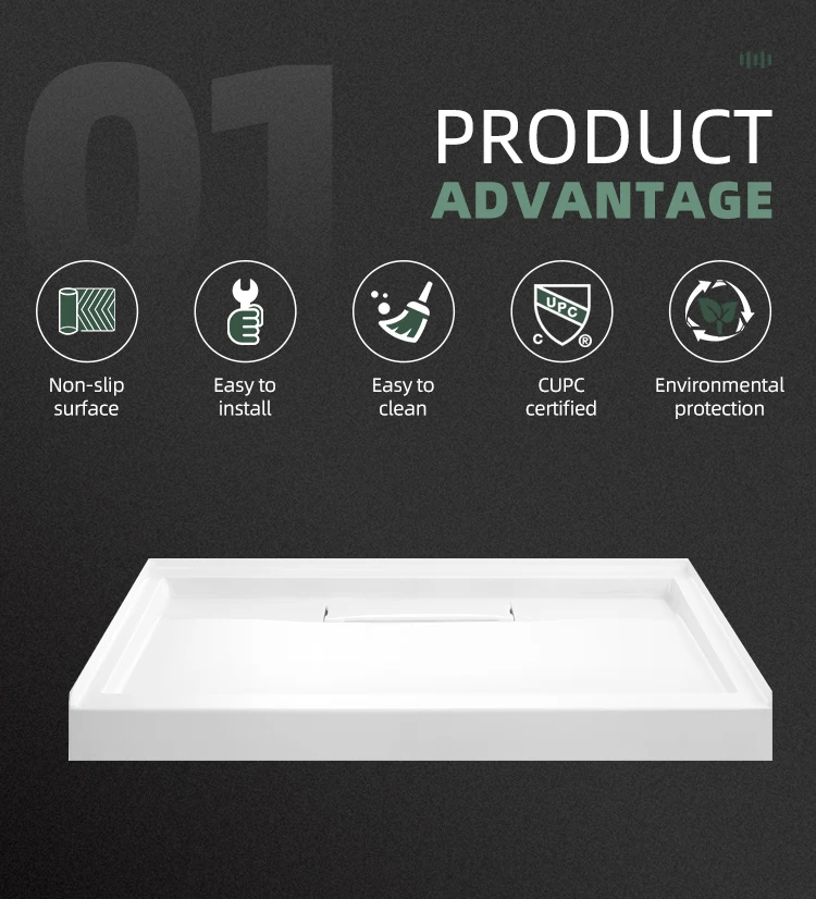 SEAWIN shower pan panel gray black neo angle 36 outdoor plastic portable for rv camper