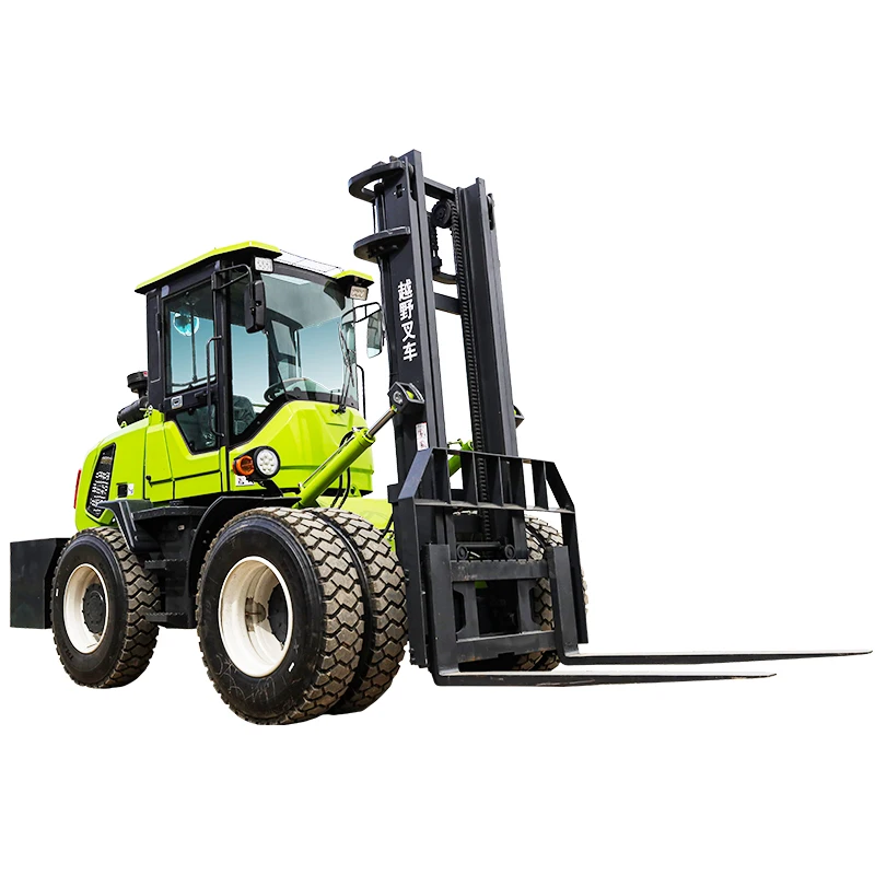 China 4 Wheel Drive Diesel Forklift Price  3 Ton All Terrain Forklift For Cheap Forklifts