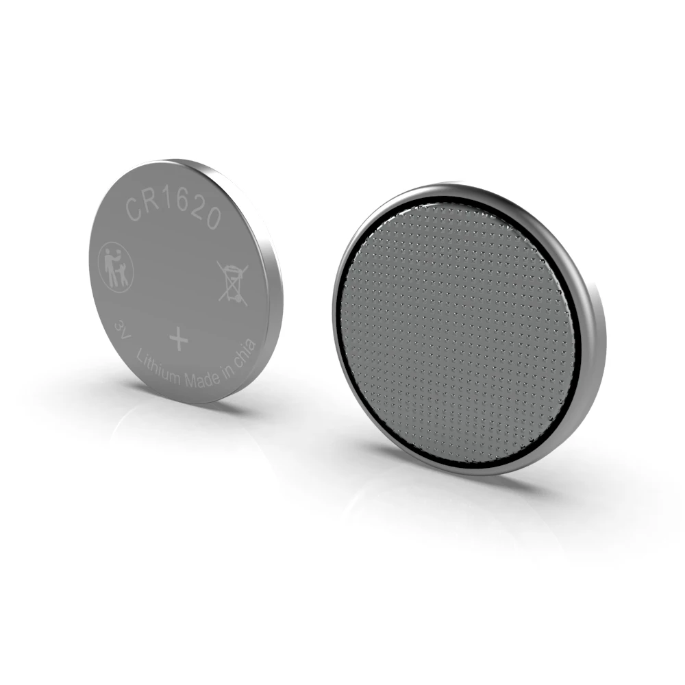 High Capacity Round Button Coin Cell Cr1620 3.0v 70mah Lithium Battery For Luminous Toy Remote Control Car