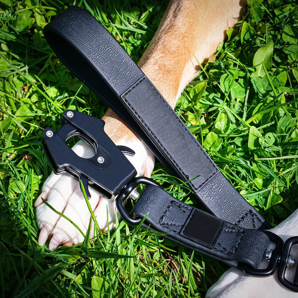 custom logo luxury pet leash heavy duty waterproof  pvc dog leashes