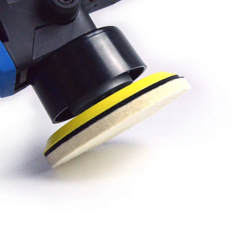 5 Inch (125mm) Wool Felt Polishing Pad Hook and Loop Compressed Wool Wheel Buffing Pad for Car & Boat Polishing, Waxing, Sealing