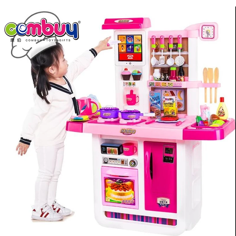 Best sale pretend play touch light music toy folding kitchen tables