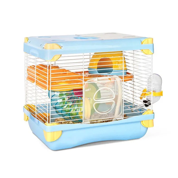 Factory wholesale Portable Golden Bear Castle Transparent cage guinea pig house Double-layer big hamster cage