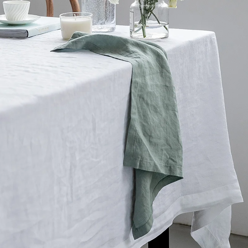 100% pure linen High Quality Solid Restaurant Dinning Linen Wedding table linen cloth