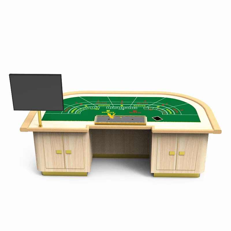 Luxury 8 Player Casino Games Table Custom Design Baccarat Poker Table with Casino Quality