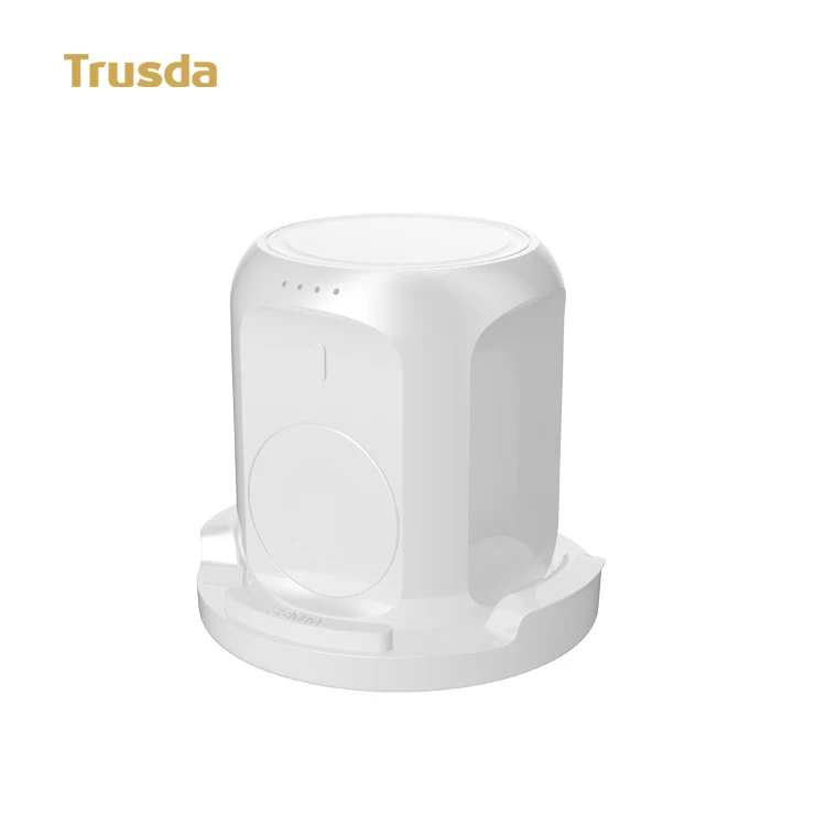 TRUSDA WP12 M Fi certified iphoe watch charger wireless power bank 3000mah build in 10w ouput charging
