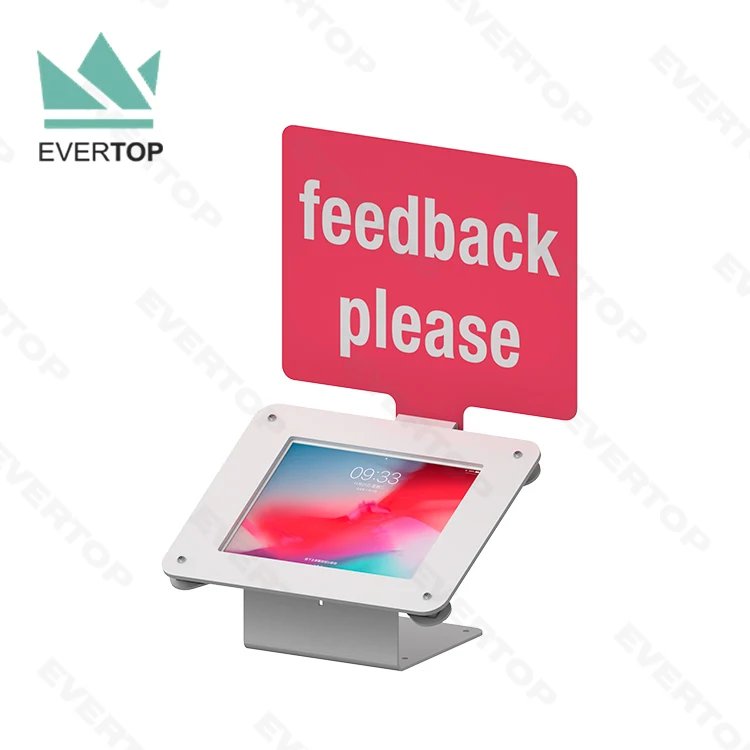 LST02-B Table POS Survey iPad Kiosk Enclosure Stand for Ipad air Pro 2020 Samsung Galaxy Tab A,Tab S2 Tablet Kiosk Display Stand