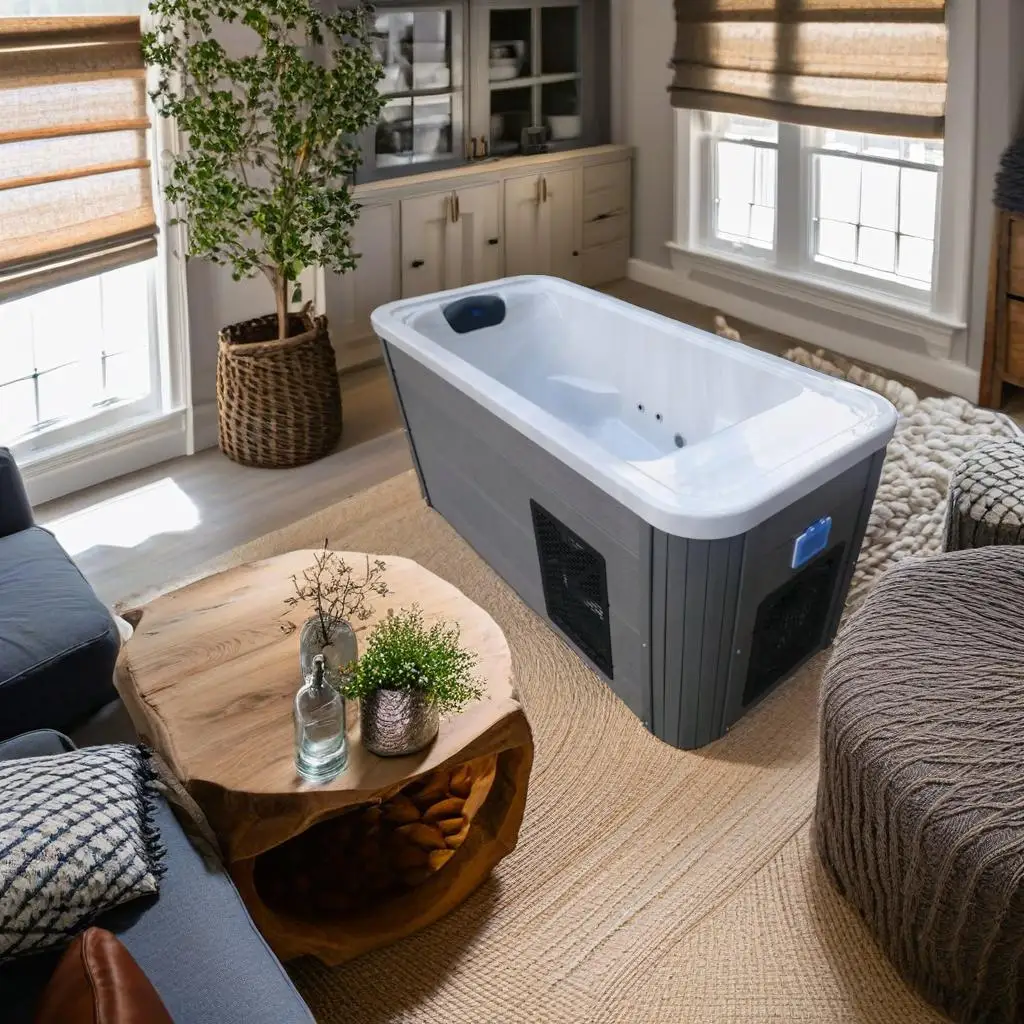 Circulation 1.2 Person Ice Bath Tub Cold Water Therapy and Fitness Acrylic Cold Plunge All in One With Chiller