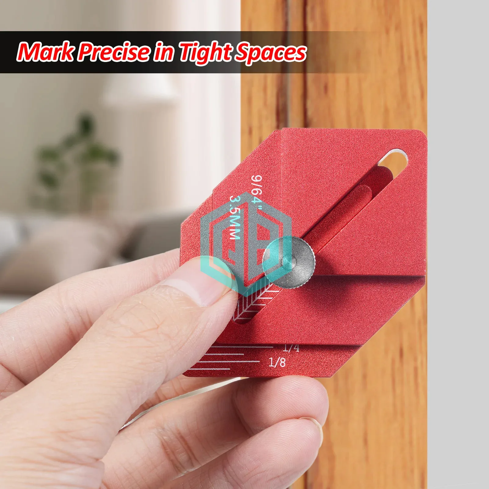 Durable Wood Working Carpentry Tools Customizable Short Offsets Marking Ruler Alloy Trim for Woodworking Measuring OEM Support