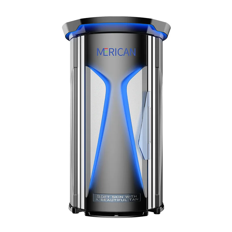 Best Price Vertical UVB Solarium Indoor Tanning Beds With Rubino Red Light For Sun Tan And Bronzing Effect