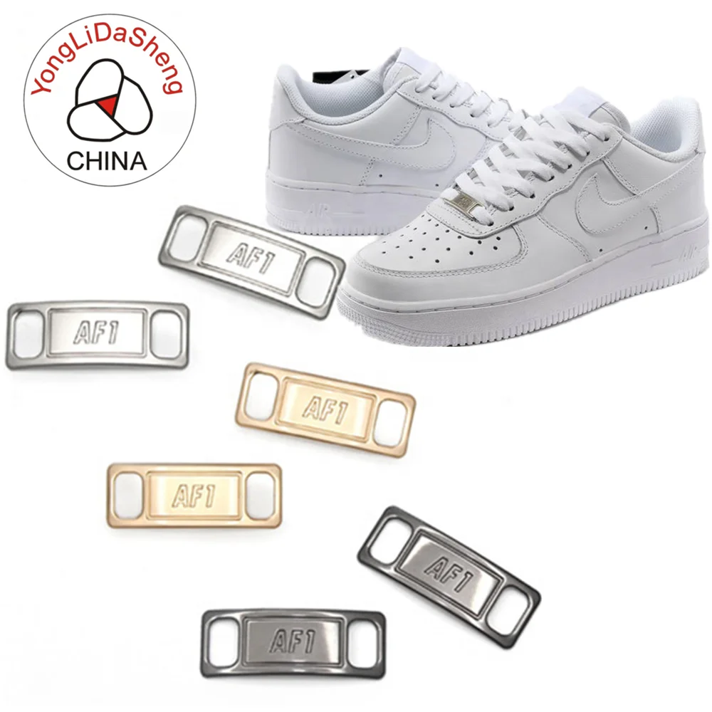 Wholesale Engraved Printed Logo Shoelace Metal Tag AF1 Dubraes Lace Locks Shoelace Charms