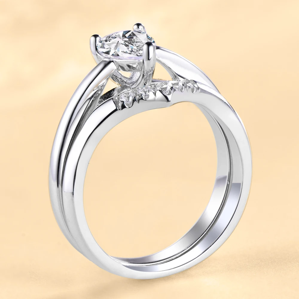 Fashion Rings For Women Pear Cut Ring Sterling Silver 925 Engagement Rings
