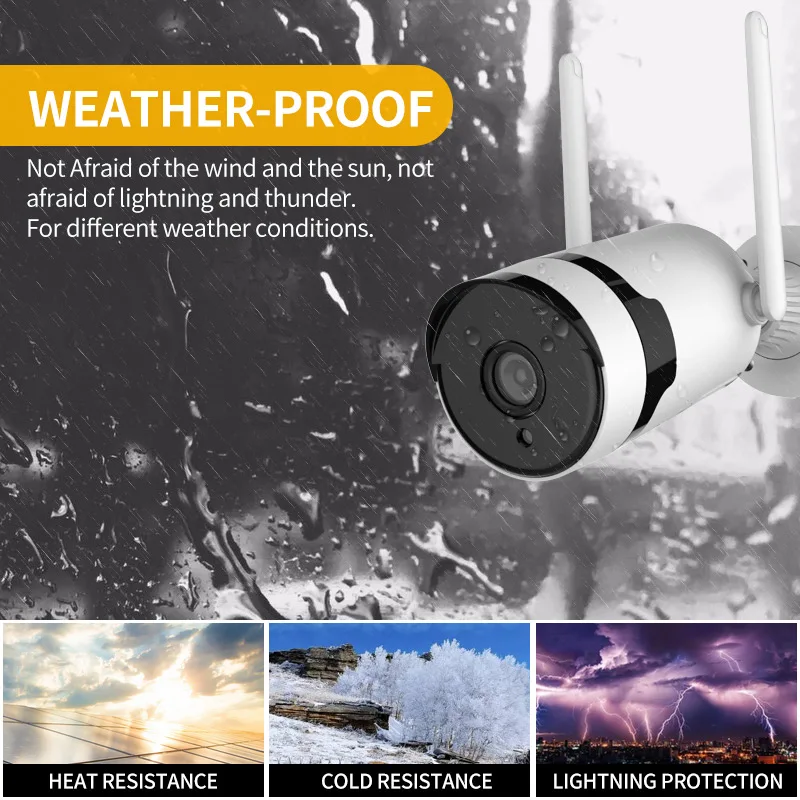  4CH 5MP home wifi ip surveillance camera system wireless outdoor 4 cctv security kit with