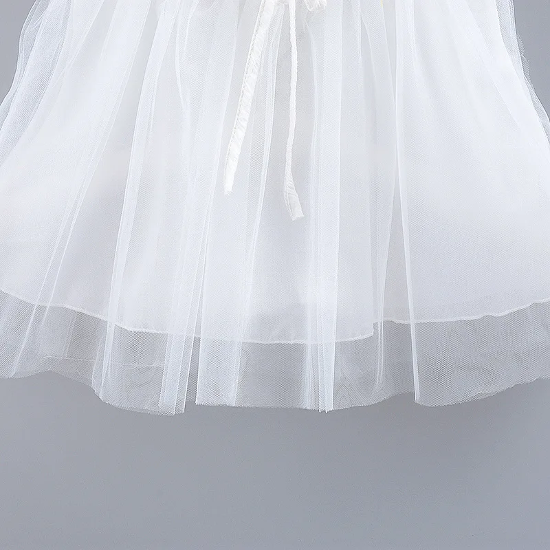 
Clothing Wholesaler Baby Girls beautiful summer doll collar lace Christening Baptism princess tutu Baby white dress 