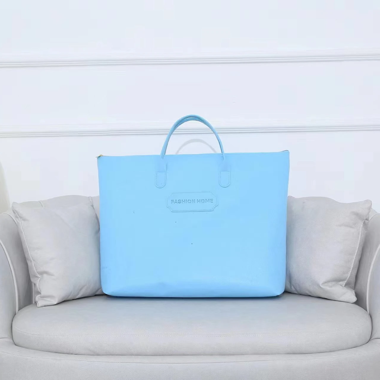 Customized logo felt handbag fashion women bag eco friendly shopping tote bag simple elegant felt bag