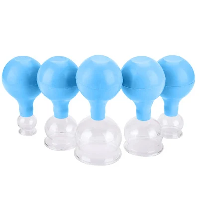 5 Sizes Health Massage Vacuum Cupping Cups Rubber Head Anti Cellulite Massage Chinese Therapy Face Cupping Cans Body Massager