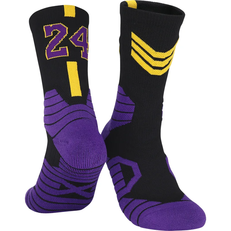 Hot Selling Factory Made Famous Team Mens Socks Running Breathable Skin Friendly Professional Sports Socks Length Basketball