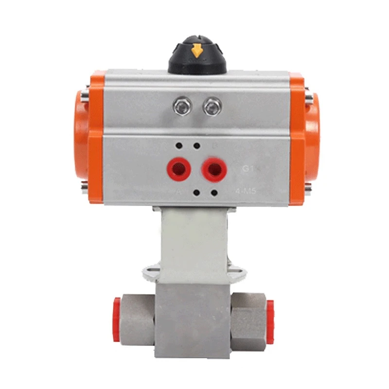 1 1/4 inch 40Mpa Forged Stainless Steel 304 5000 PSI High Pressure Hydraulic NPT thread pneumatic actuator Ball Valve