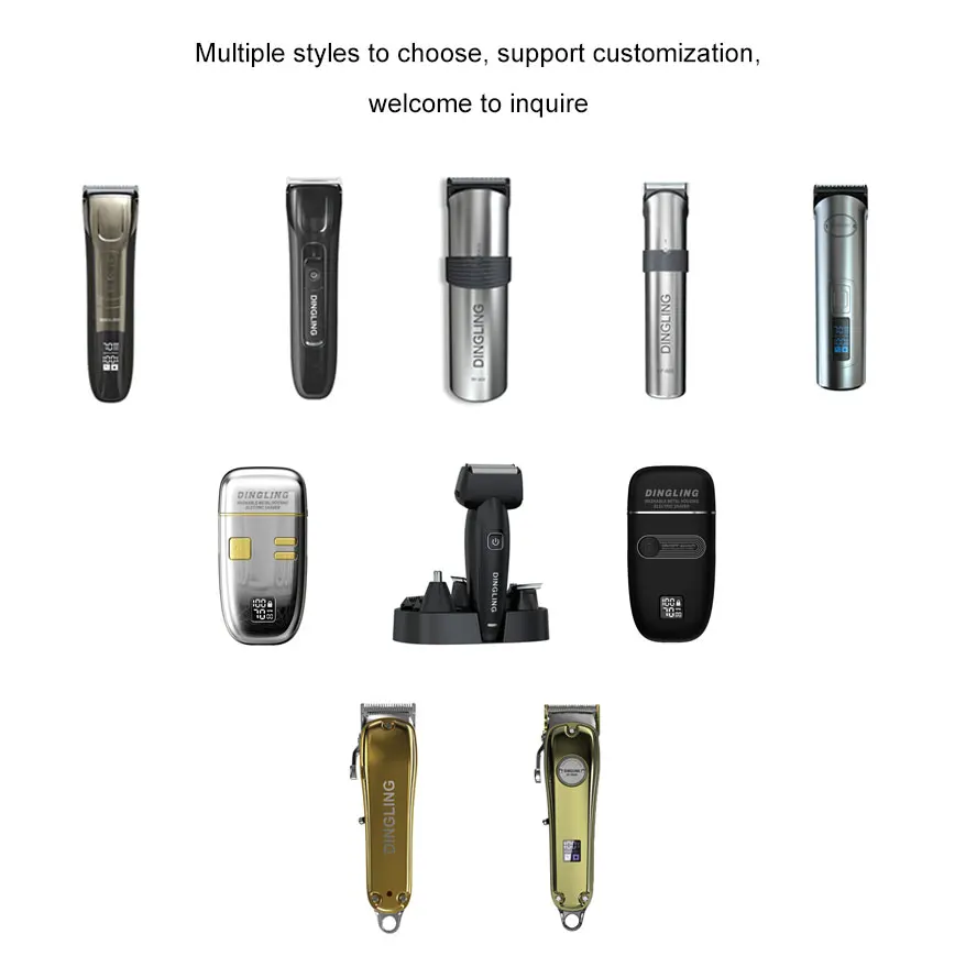Dingling Special Design Widely Used hair clipper set rechargeable electric hair clippers