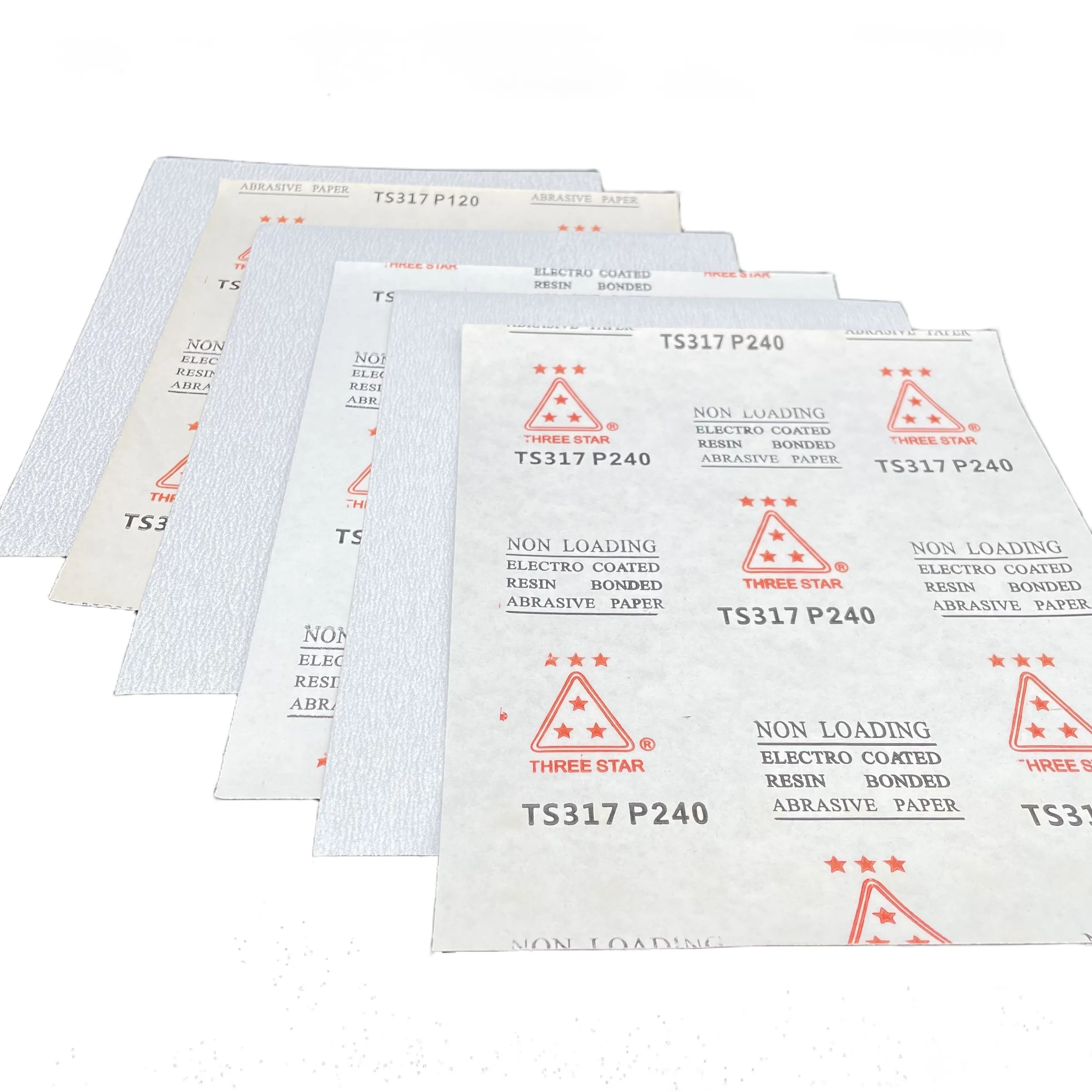 Anti-clog Zinc Stearate coated dry abrasive paper sheet for Hardboard sanding paper