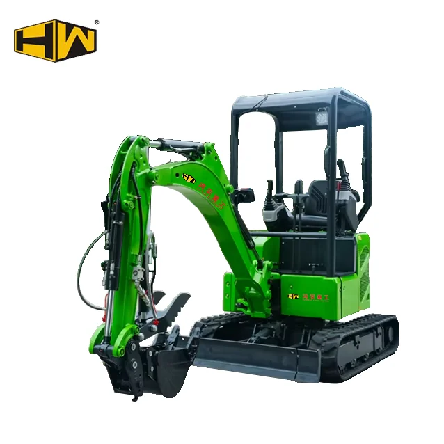 HW Earthmoving Machinery Mini Crawler Tracks Excavator Micro Excavator 1.5 Ton Tractor Excavator Agt Industrial