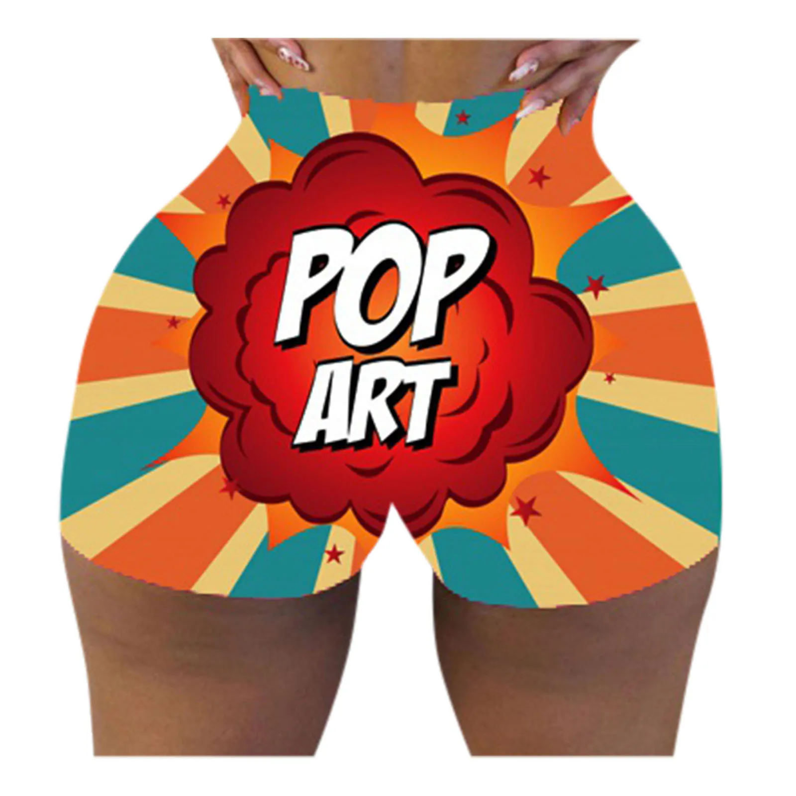 OLAF 3xl Custom High Waist Sport Yoga Workout Fitness Running Casual Cute Print Summer Candy Snack Women Shorts Pants For Women