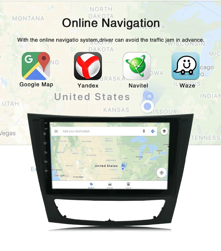 9 дюймов Android Автомобильный плеер GPS WIFI BT Авторадио для Mercedes Benz E-class W211 E200 E220 E300 E350 E240 E270 E280 CLS CLASS W219