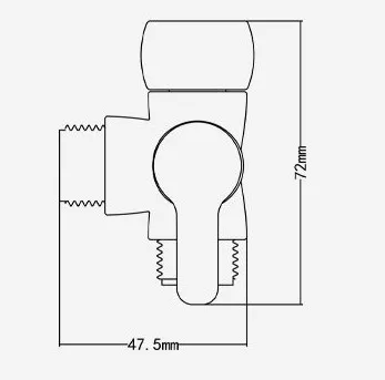 3 Ways Valve Diverter Bath Toilet Bidet Sprayer Shower Head Connector T-adapter