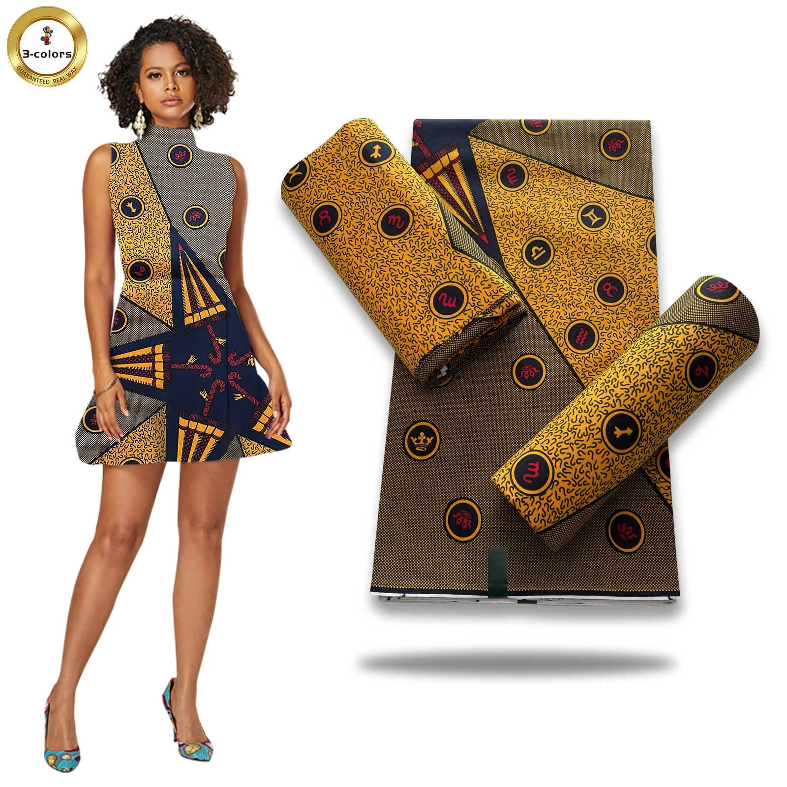 factory many pattern designs Hot sale african wax prints fabric for costumes