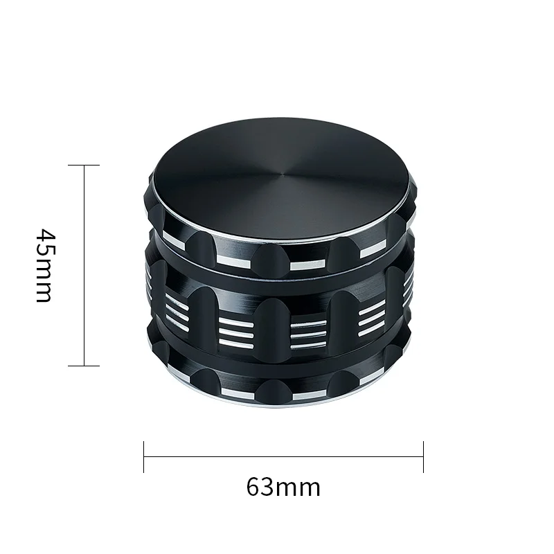 Top Selling 2 Inch Custom Aluminum Alloy Material Spice Grinder 4 Layers Smoking Herb Grinder with Magnetic Closure