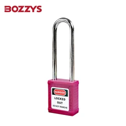 BOZZYS Loto Safety Padlocks with 76mm Steel Shackle And laser engraving for Overhaul of Industrial Equipment