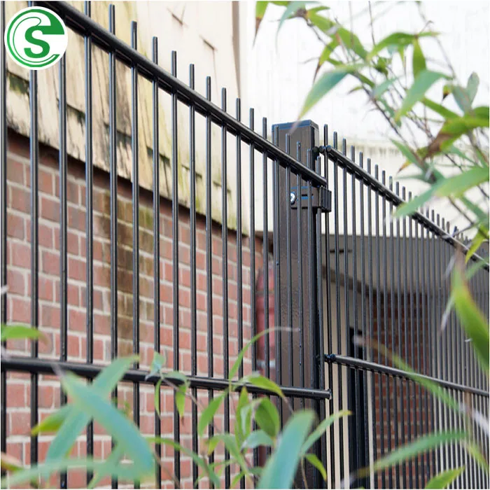 Rigid galvanized steel powder coated garden outdoor farm fecing welded double wire mesh fence