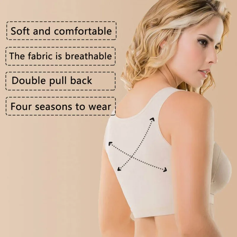 Wholesale Breathable Front Closure Posture Corrector Body Shaper Support Band Post Surgery Bra