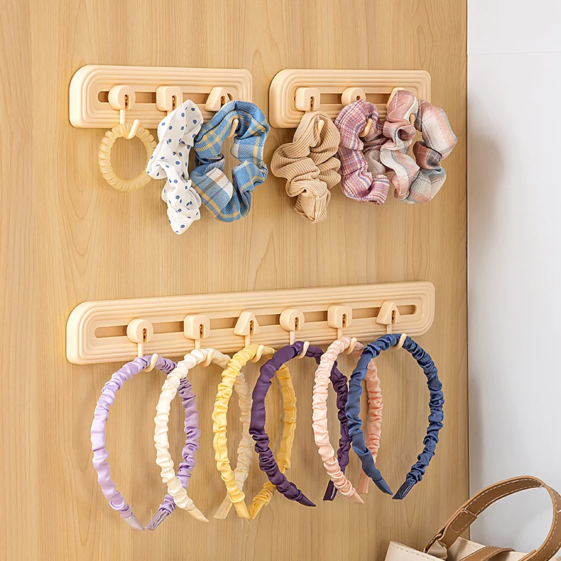 Wall Mounted Cabinet Hooks Plastic Clothes Hats Hanger Adhesive Wall Slippable Hook For Towel Wall Hanging Home Accessories