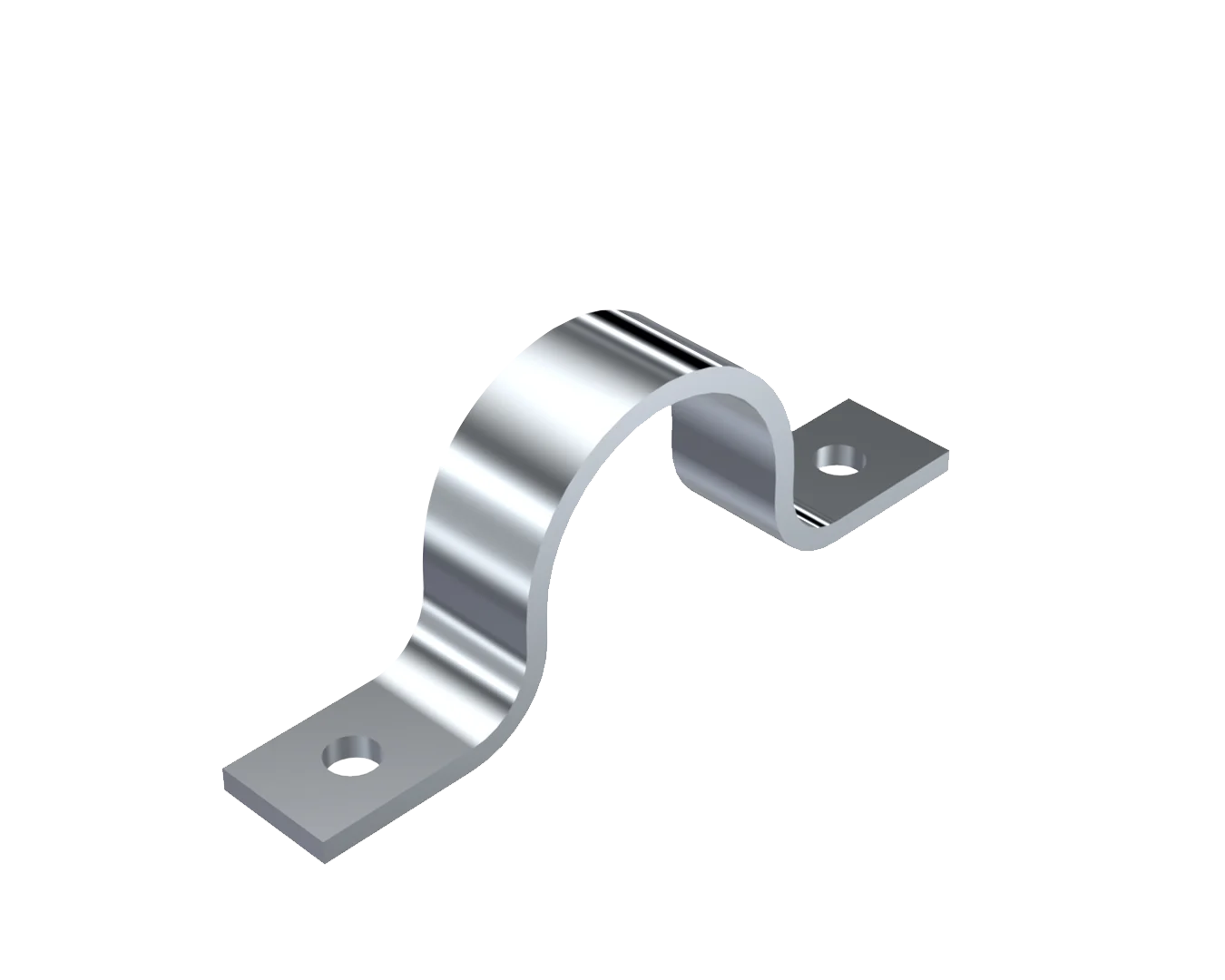 Mech 304 conduit Clamps Stainless Steel Two Hole Strap U Bracket Rigid Pipe Stripcable Clamp Hanger