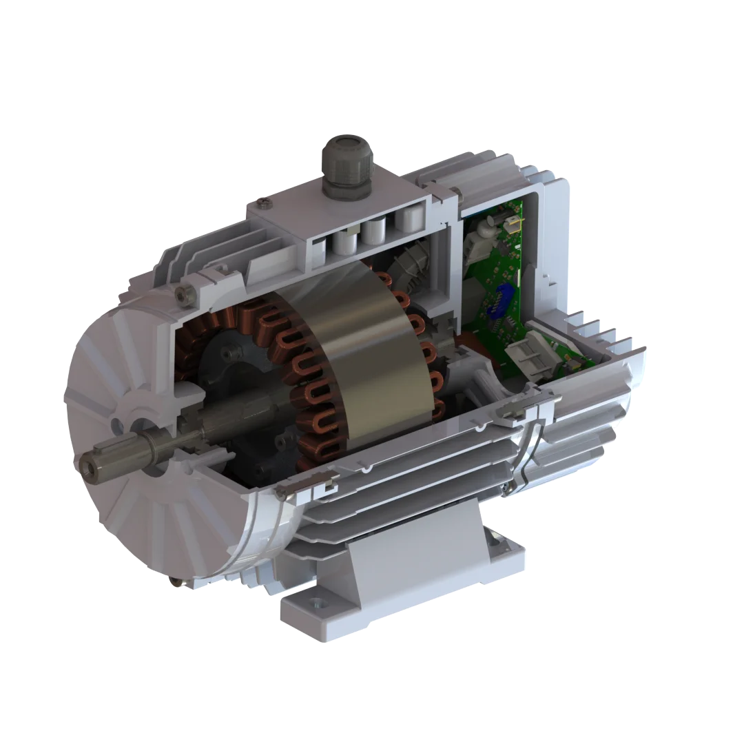 Axial fan EC motor transformer cooling variable speed control low noise IE4 IE5 high efficiency