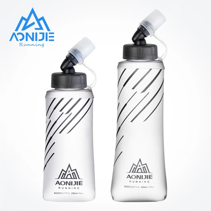 Оптовая продажа индивидуальный логотип AONIJIE SD21 спортивная мягкая складная бутылка для воды из ТПУ складной